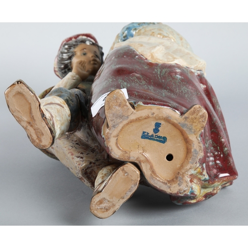 4 - Lladro couple figure 'Facing the Wind' 1279 , 35cm h.