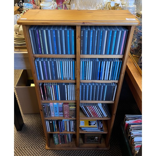 Pine CD rack with classical CDs