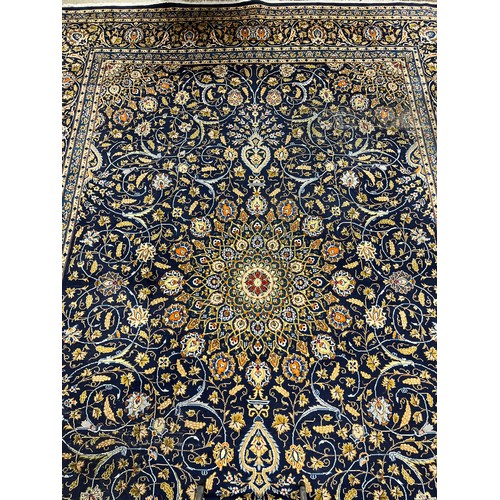 Blue ground Patterned carpet, 4m x 3m