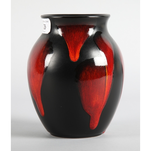 26 - Poole Pottery lava vase, 17cm h