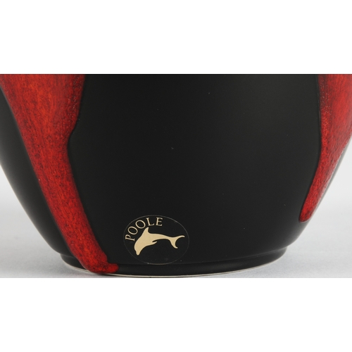 26 - Poole Pottery lava vase, 17cm h