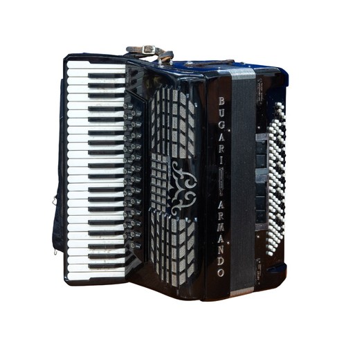 384 - A Bugari Armando Artist Cassotto 126 bass accordion, made in Castelfidardo, Italy, with 45 treble ke... 