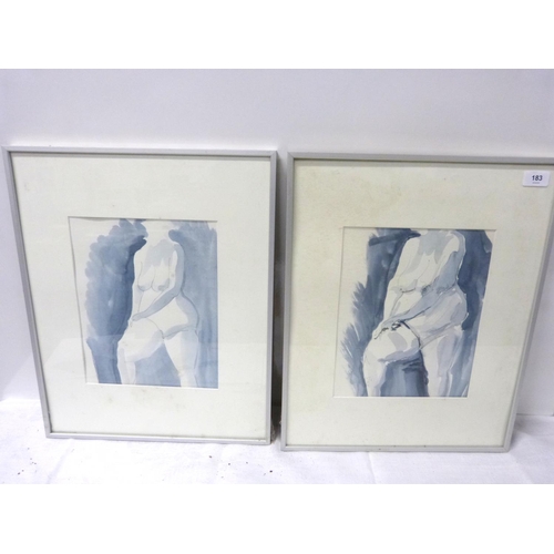 Pair of Susan Sumner nude studies.