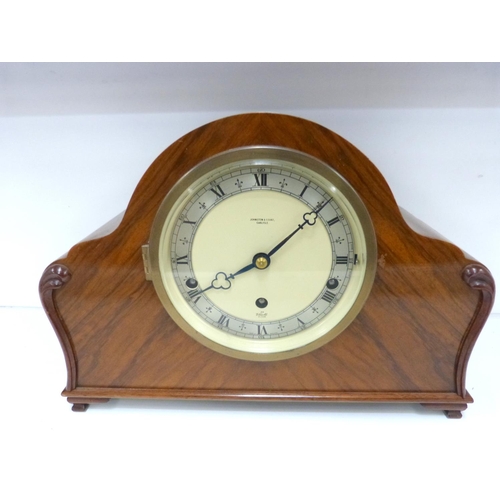 42 - Elliott mantel clock retailed by Johnston & Court Carlisle.
