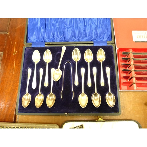 45 - Large box of epns cutlery.