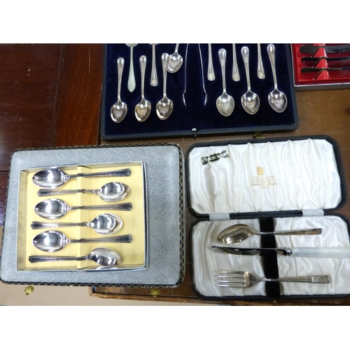 45 - Large box of epns cutlery.