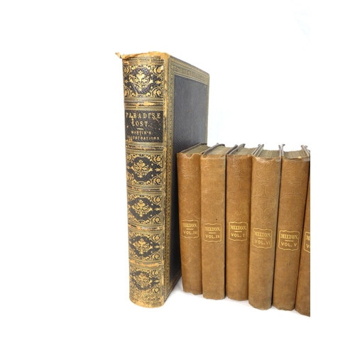 1 - MILTON JOHN.  Paradise Lost. 2 vols. Eng. titles & vignettes. 12mo. Panelled calf gilt, some los... 
