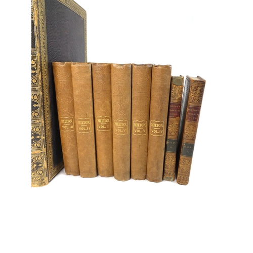 1 - MILTON JOHN.  Paradise Lost. 2 vols. Eng. titles & vignettes. 12mo. Panelled calf gilt, some los... 