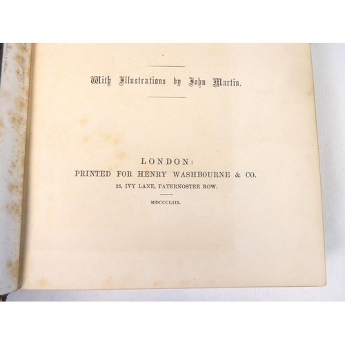 1 - MILTON JOHN.  Paradise Lost. 2 vols. Eng. titles & vignettes. 12mo. Panelled calf gilt, some los... 