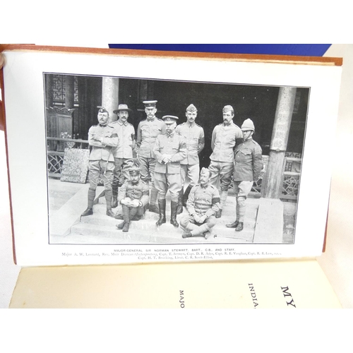 13 - STEWART SIR NORMAN.  My Service Days, India, Afghanistan, Suakim '85, & China. Illus. Orig. oran... 