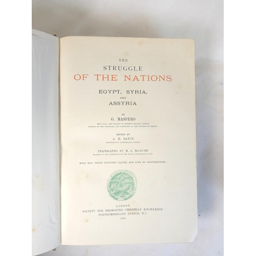 16 - MASPERO G.&nbsp;&nbsp;The Struggle of the Nations, Egypt, Syria & Assyria. Plates & illus. Q... 