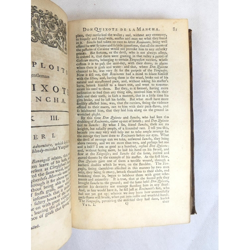 19 - CERVANTES MIGUEL DE. The Life & Exploits of ... Don Quixote, trans. by Charles Jarvis. 2 vols. E... 