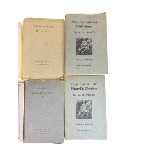 22 - YEATS W. B.&nbsp;&nbsp;The Pot of Broth. 2 copies, one in prntd. card wrappers, each foxed. A. H. Bu... 