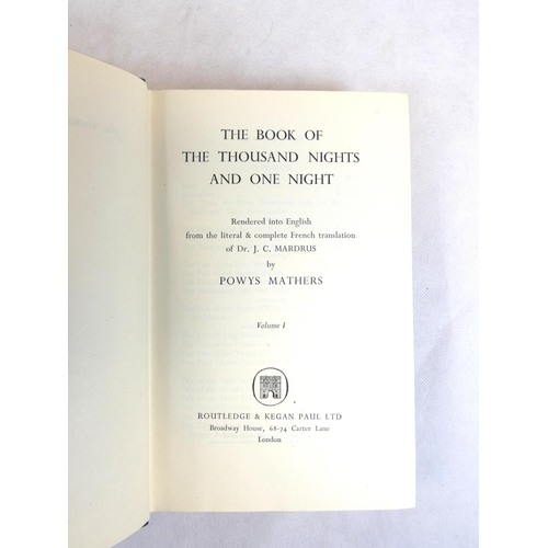28 - MARDRUS J. C. & MATHERS POWYS.&nbsp;&nbsp;The Book of the Thousand Nights & One Night. 4 vol... 