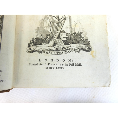 3 - (PERCY BISHOP).&nbsp;&nbsp;Reliques of Ancient English Poetry. 3 vols. Half titles, eng. frontis, ti... 