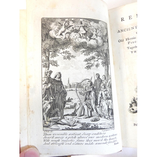 3 - (PERCY BISHOP).&nbsp;&nbsp;Reliques of Ancient English Poetry. 3 vols. Half titles, eng. frontis, ti... 