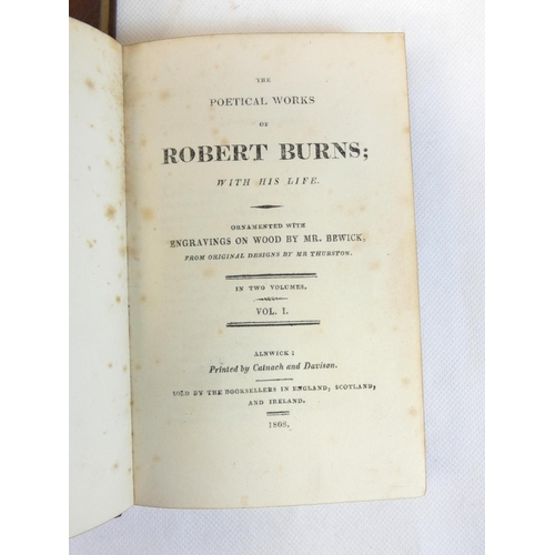 4 - BURNS ROBERT.&nbsp;&nbsp;The Poetical Works. 2 vols. Good eng. vignettes by&nbsp;Bewick. 16mo. Nice ... 