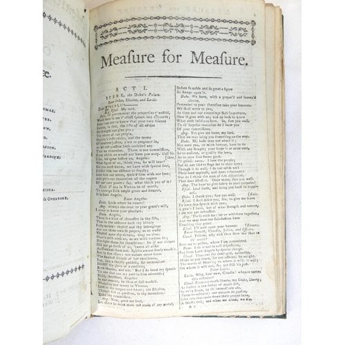 5 - SHAKESPEARE WILLIAM.&nbsp;&nbsp;Measure for Measure, A Comedy as it is Acted at the Theatres Royal i... 