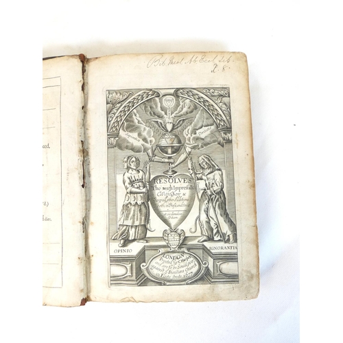 6 - FELLTHAM OWEN.&nbsp;&nbsp;Resolves, Divine, Moral, Political, The Tenth Impression with New & Se... 