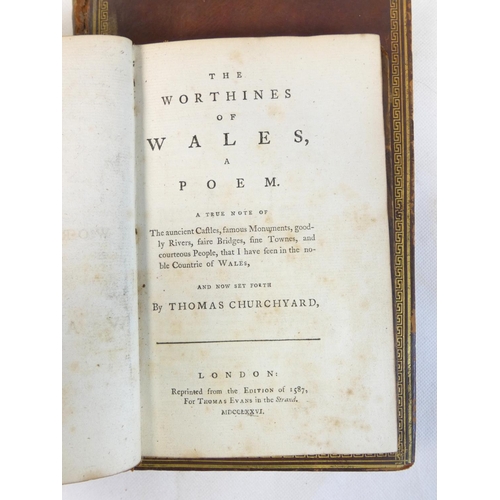 7 - CHURCHYARD THOMAS.  The Worthines of Wales, A Poem, A True Note of the Ancient Castles, Famous Monum... 