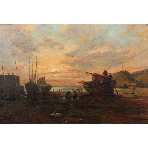 SAMUEL SAM BOUGH RSA RSW (Scottish, 1822-1878) Bringing in the catch ...