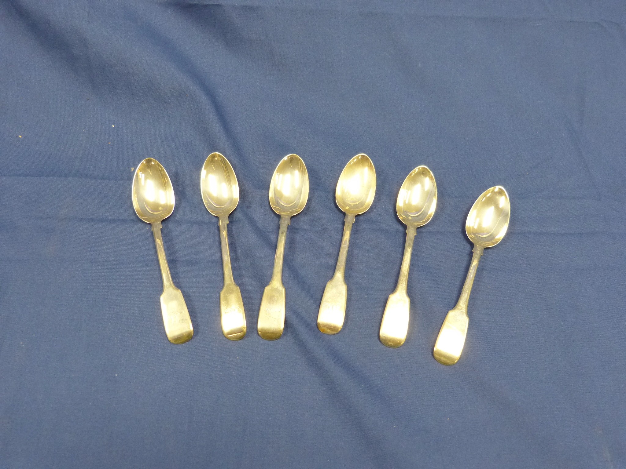 Set of six Victorian silver tea spoons by Samuel Hayne & Dudley Cater ...