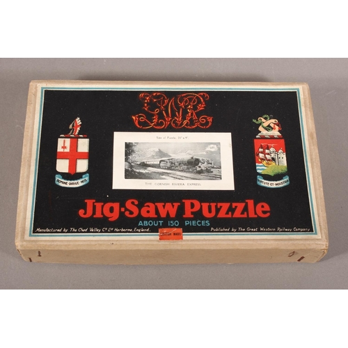 73 - Vintage Chad Valley jig-saw puzzle 'The Cornish Riviera Express', published by The Great Western Rai... 