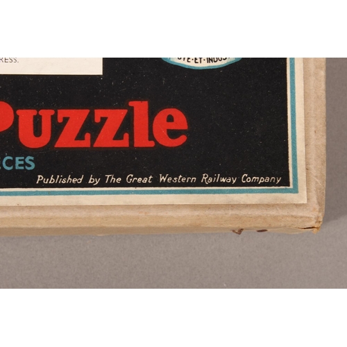 73 - Vintage Chad Valley jig-saw puzzle 'The Cornish Riviera Express', published by The Great Western Rai... 