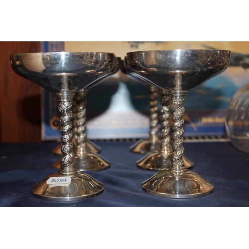 17 - Six Casa Pupo of Spain wine goblets....