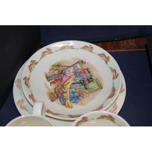 46 - Nursery style tea ware to include Hammersley, Copeland Spode, and Royal Doulton Bunnykins tea ware....