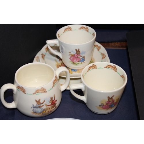46 - Nursery style tea ware to include Hammersley, Copeland Spode, and Royal Doulton Bunnykins tea ware....