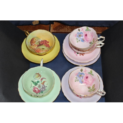 47 - Cups and saucers to include Paragon and Hammersely.  (9)...