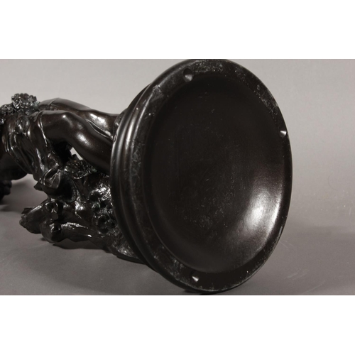 55 - Antique style figure of lady in dress, on base....