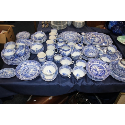 80 - Spode Italian ashets, bowls, dinner plates, mugs, cups, jugs candlesticks, etc.