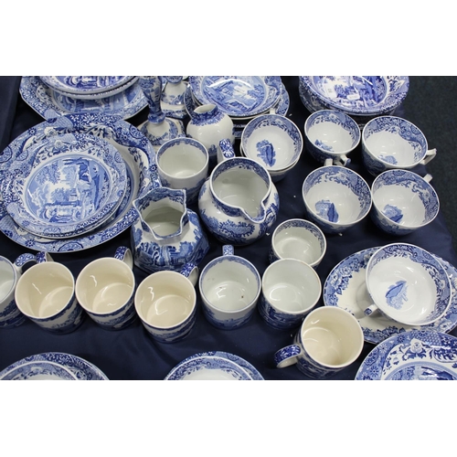 80 - Spode Italian ashets, bowls, dinner plates, mugs, cups, jugs candlesticks, etc.