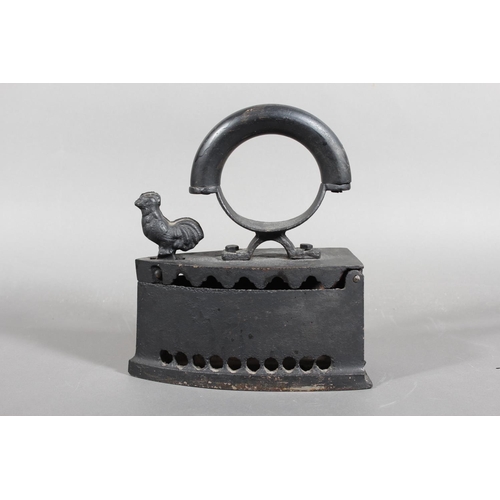 87 - Antique iron with chicken latch.