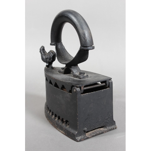 87 - Antique iron with chicken latch.