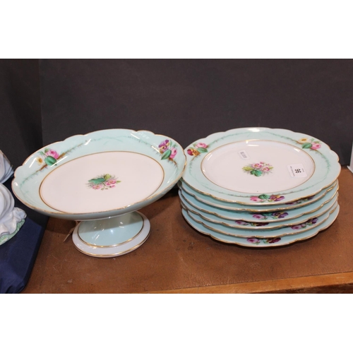 96 - Victorian part floral decorated and gilt dessert service.