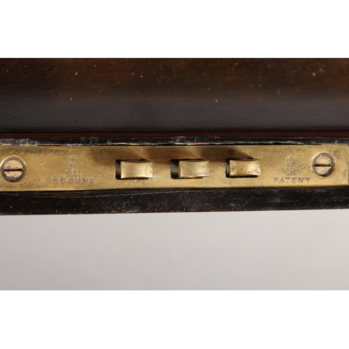 99 - Victorian walnut and brass-bound writing slope.