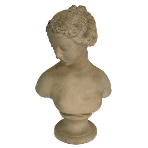 Antique Parian Ware bust. 28cm.