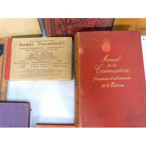 37 - Languages.&nbsp;&nbsp;A carton of dictionaries, phrase books, etc., mainly European languages, incl.... 