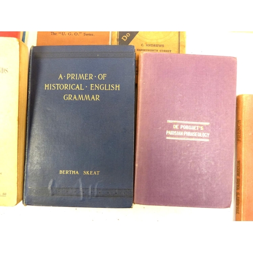 37 - Languages.&nbsp;&nbsp;A carton of dictionaries, phrase books, etc., mainly European languages, incl.... 