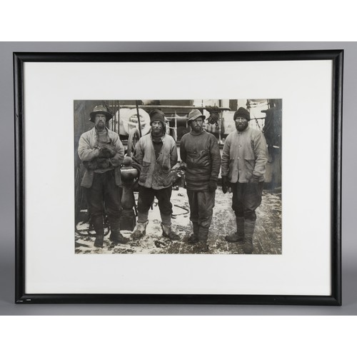 91 - PONTING HERBERT G. Polar photograph, Scott`s Expedition.  Western Geological Party, Debenham, Griffi... 