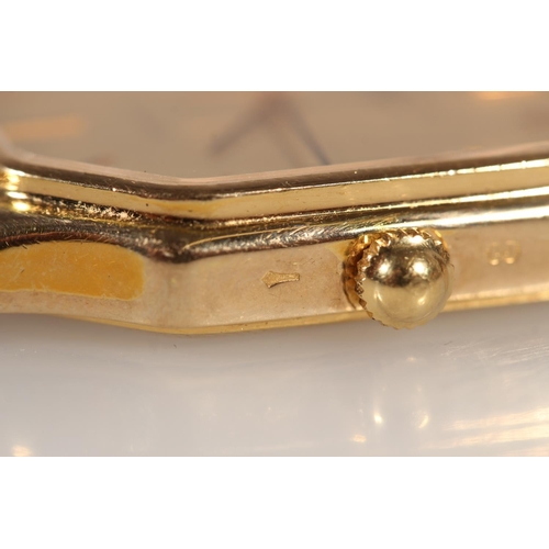 180 - Gents 9ct yellow gold Longines wristwatch, the octagonal champagne coloured dial with date aperture ... 