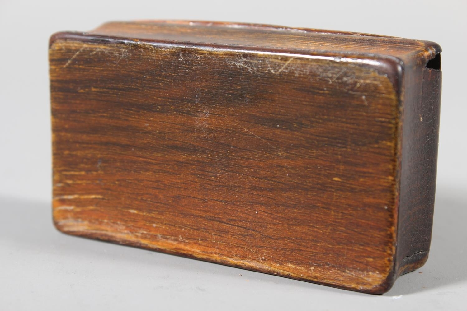 Antique oak snuff box - reputedly made of 'oak Line of Battleship Royal ...
