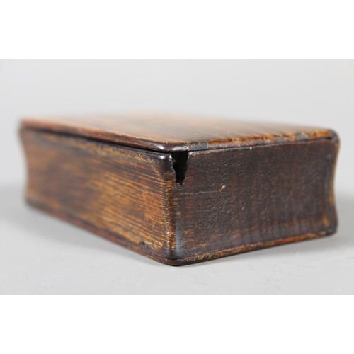 Antique oak snuff box - reputedly made of 'oak Line of Battleship Royal ...