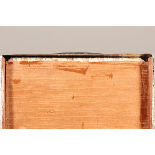 47 - Geo V silver cigarette box with wood lined interior, Munsey & Co (David Munsey), Sheffield, 1911... 