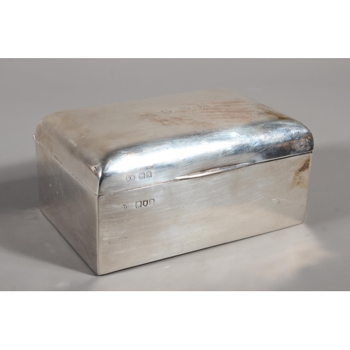 47 - Geo V silver cigarette box with wood lined interior, Munsey & Co (David Munsey), Sheffield, 1911... 
