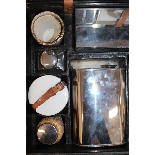 68 - Vintage travelling picnic set in suitcase.