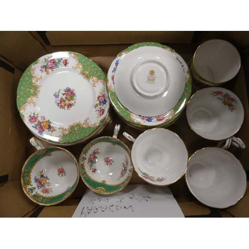1 - Four cartons containing various Paragon china teawares to include 'Rockingham', 'Radstock' and 'Fasc...